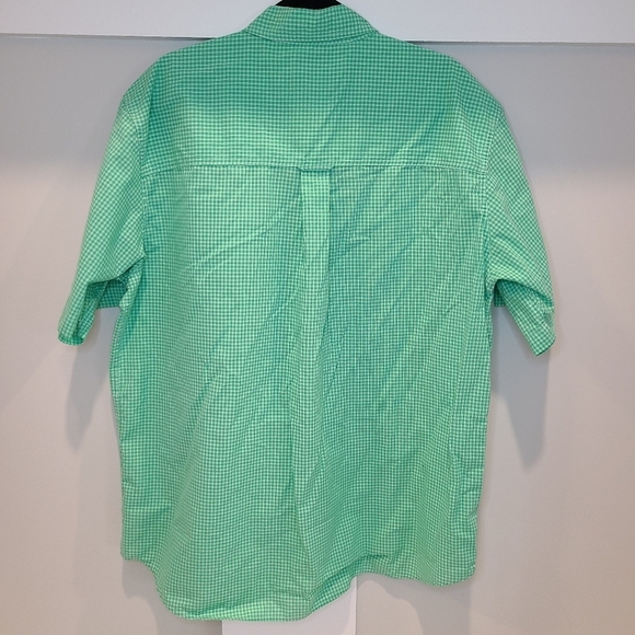 🍉 Chaps Green Short Button Down Shirt XL - Picture 4 of 5